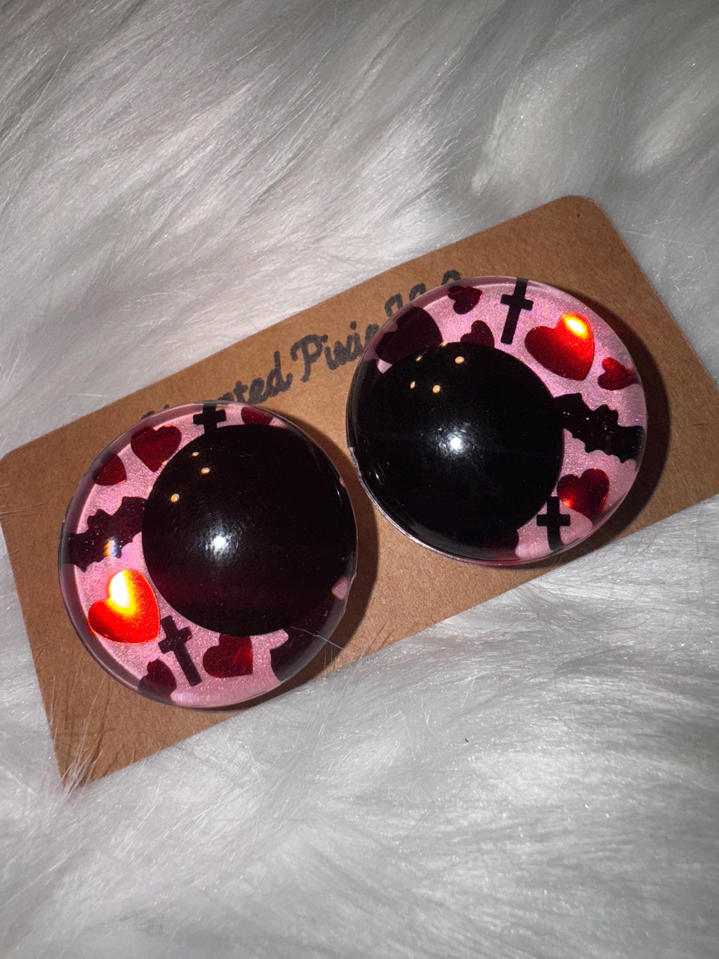 Goth Love Hand-Painted Safety Eyes - Amigurumi Crochet (25-40mm)