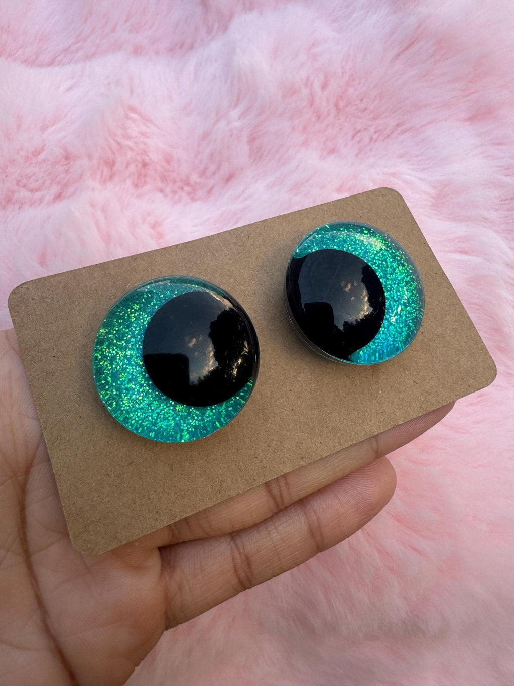 Green Hand-Painted Safety Eyes - Amigurumi Crochet (18-40mm)