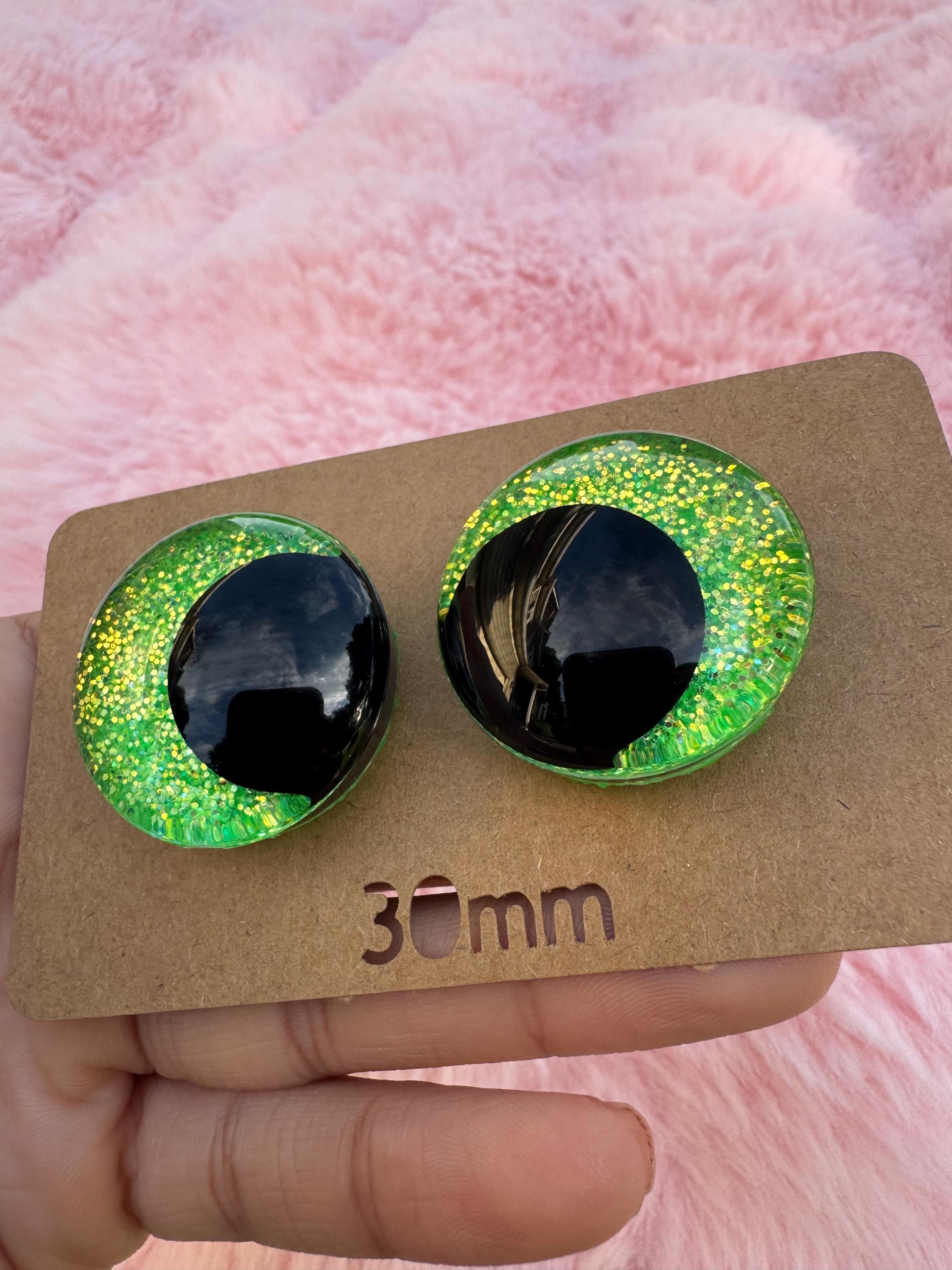 Slimer Hand-Painted Safety Eyes - Amigurumi Crochet (20-40mm)