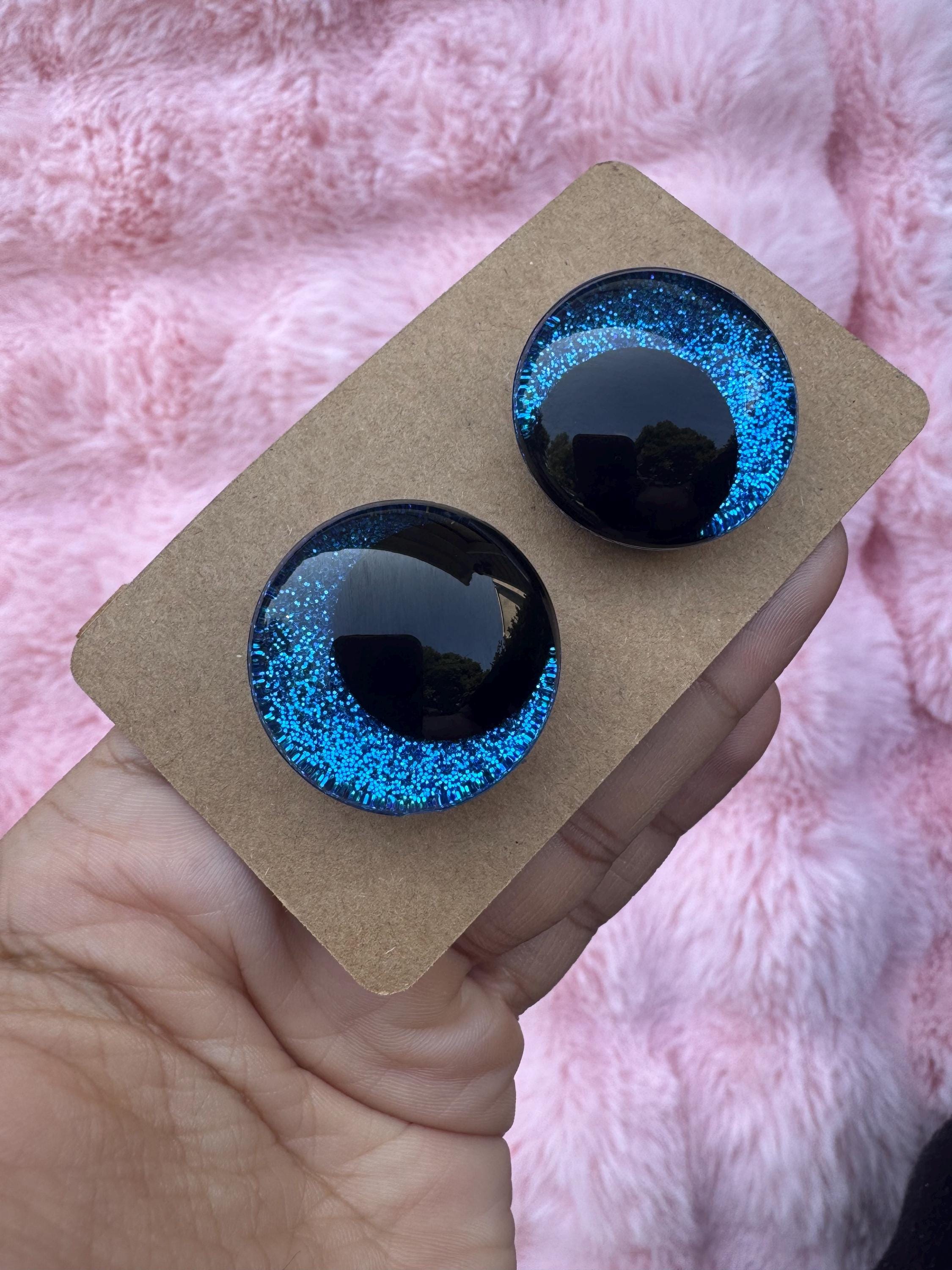 Blue Hand-Painted Safety Eyes - Amigurumi Crochet (18-40mm)