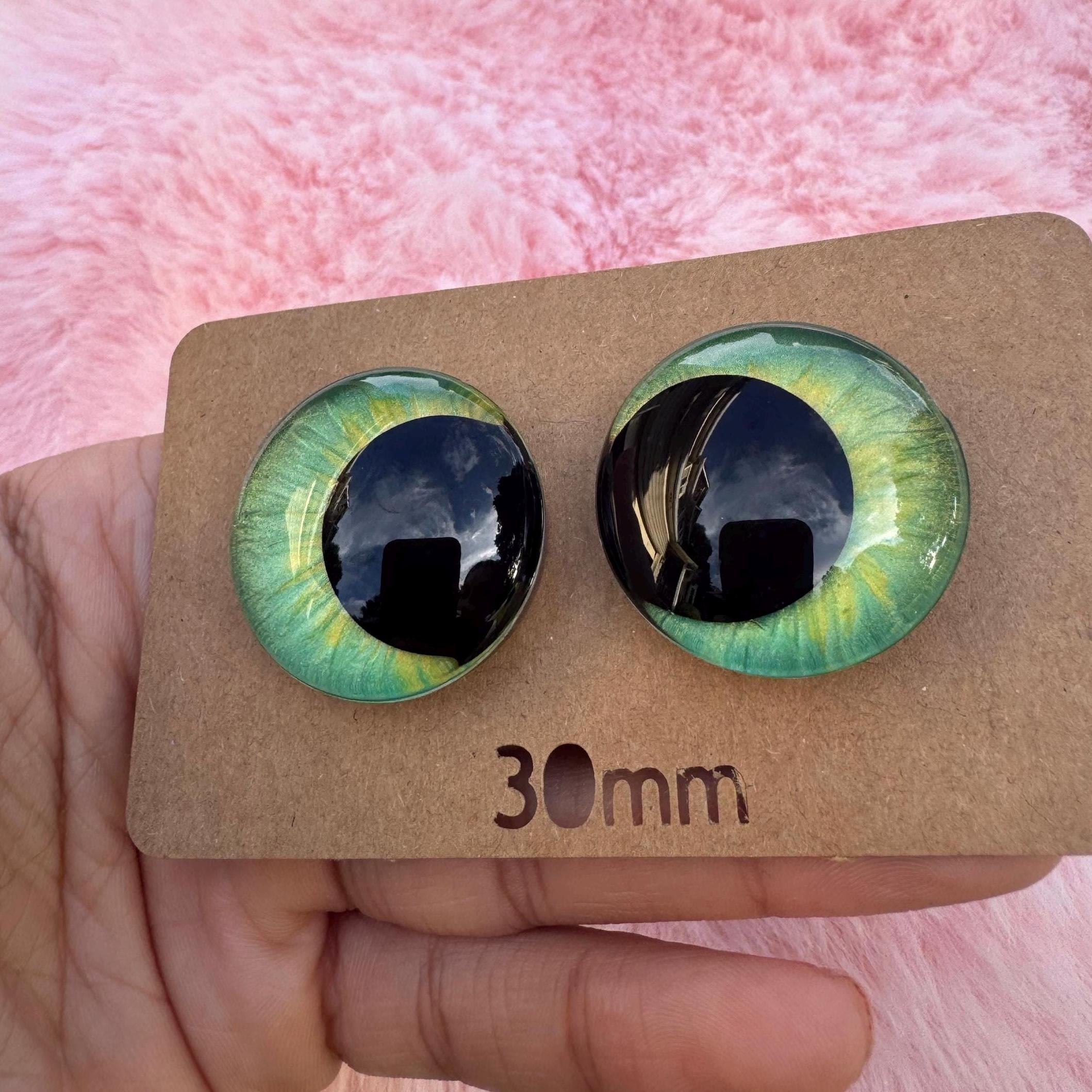 Night Furious Hand-Painted Safety Eyes - Amigurumi Crochet (20-40mm)