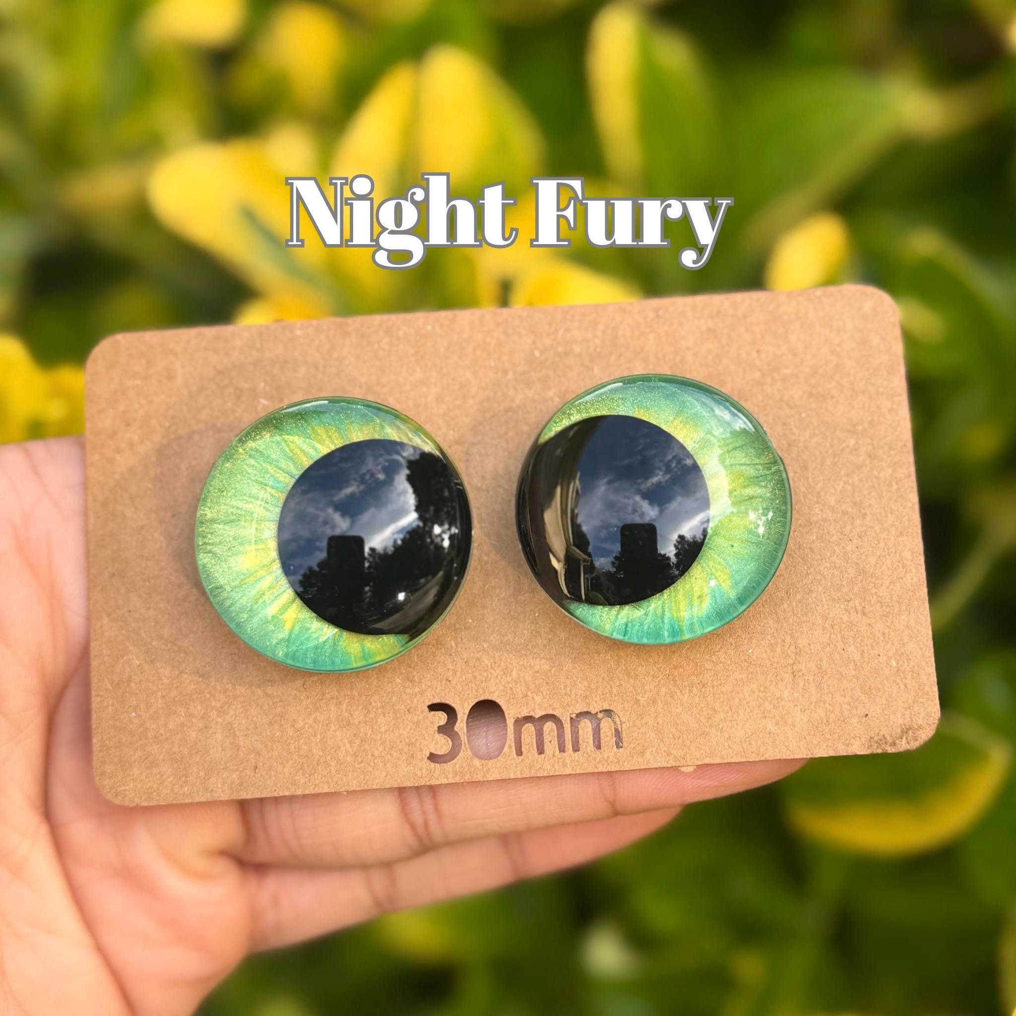Night Furious Hand-Painted Safety Eyes - Amigurumi Crochet (20-40mm)