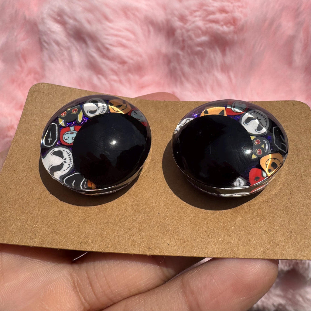 Nightmare Hand Painted Safety Eyes: Amigurumi Crochet Tools (25-40mm, Black/Red/White Pupil)