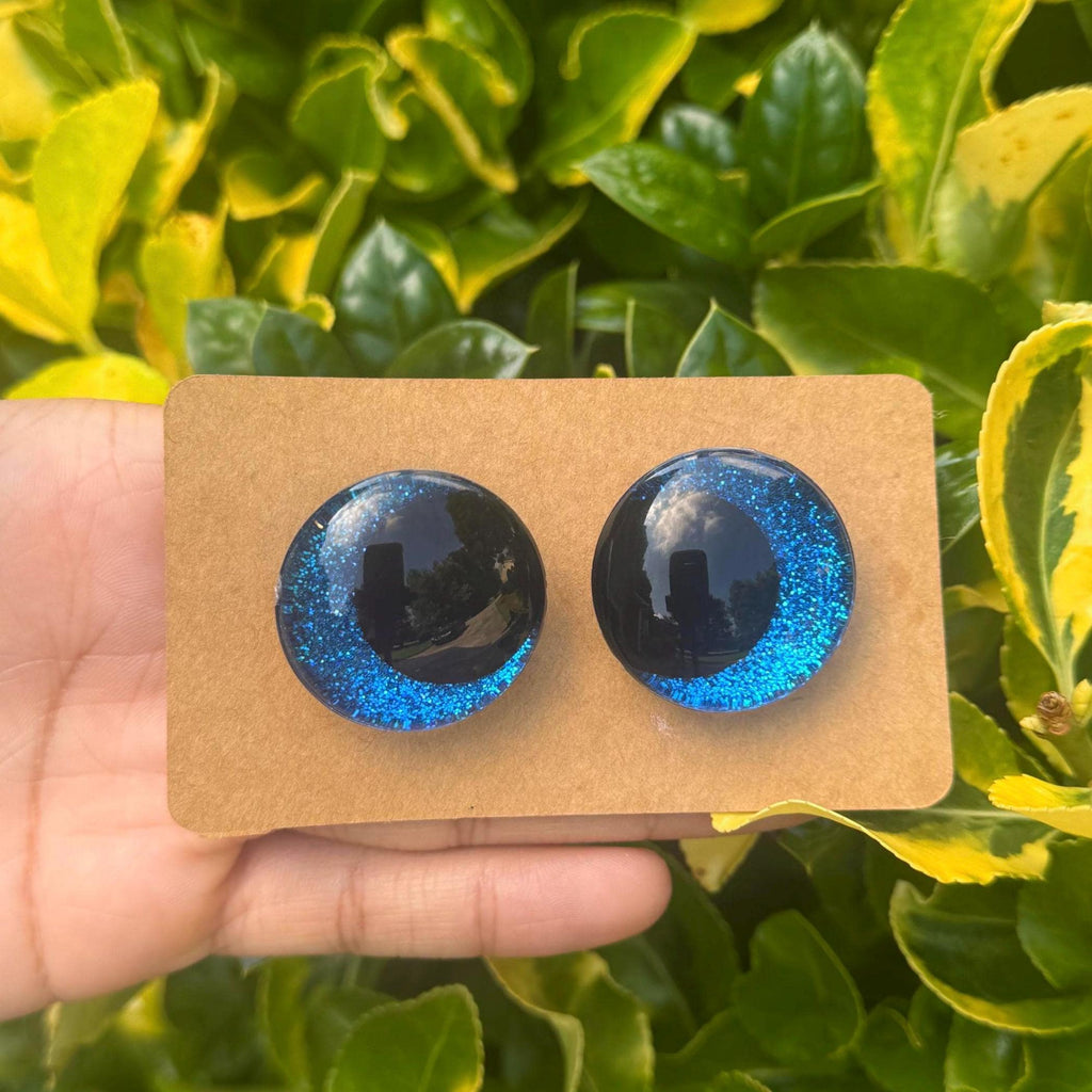 Blue Hand-Painted Safety Eyes - Amigurumi Crochet (18-40mm)