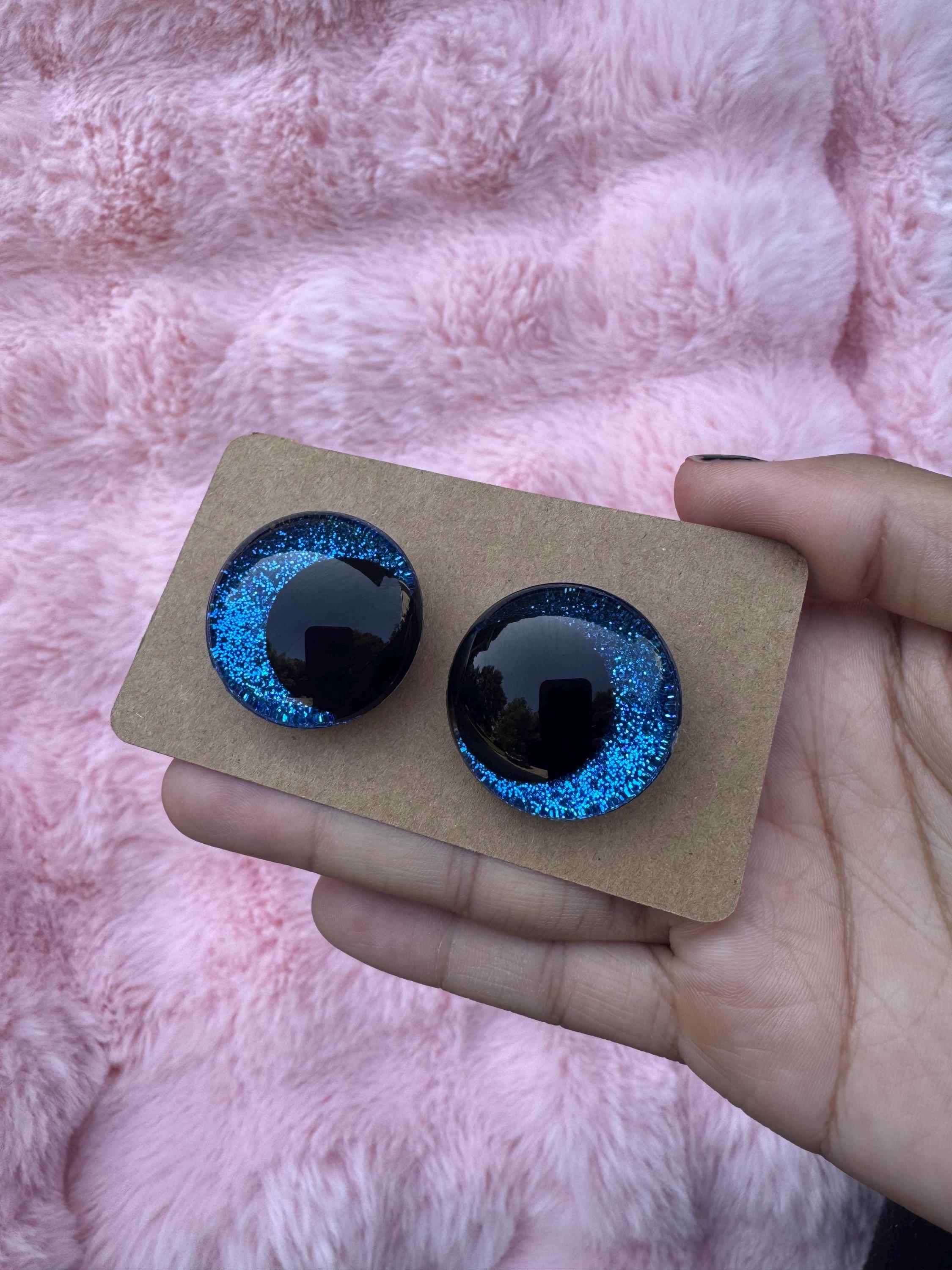 Blue Hand-Painted Safety Eyes - Amigurumi Crochet (18-40mm)