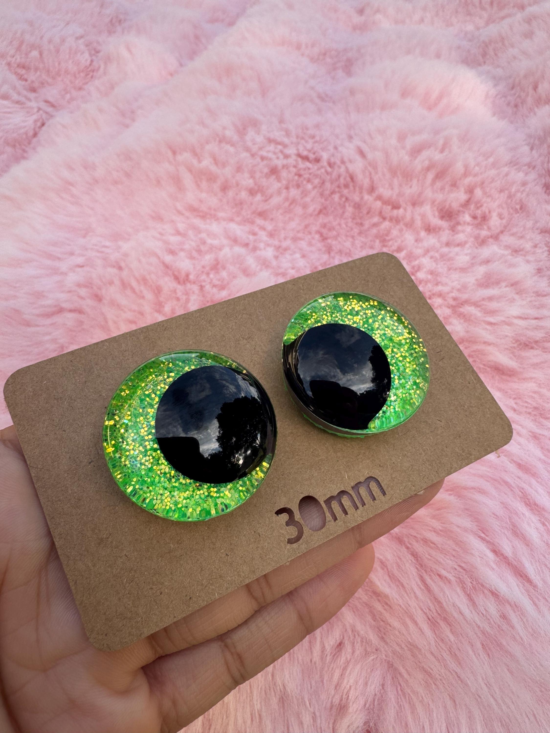Slimer Hand-Painted Safety Eyes - Amigurumi Crochet (20-40mm)