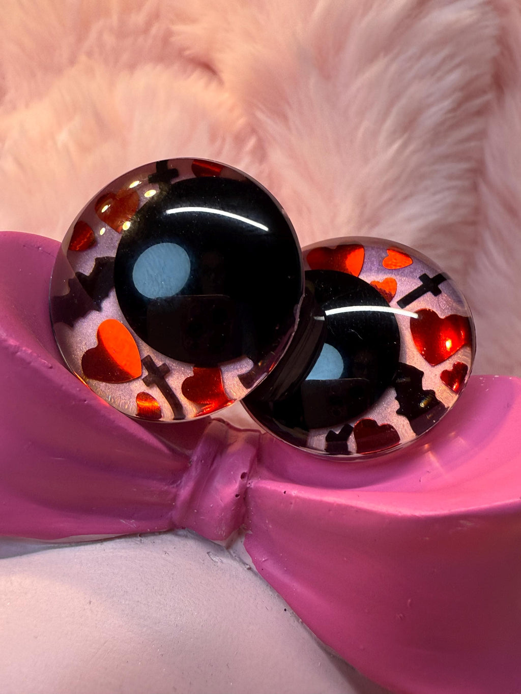 Goth Love Hand-Painted Safety Eyes - Amigurumi Crochet (25-40mm)