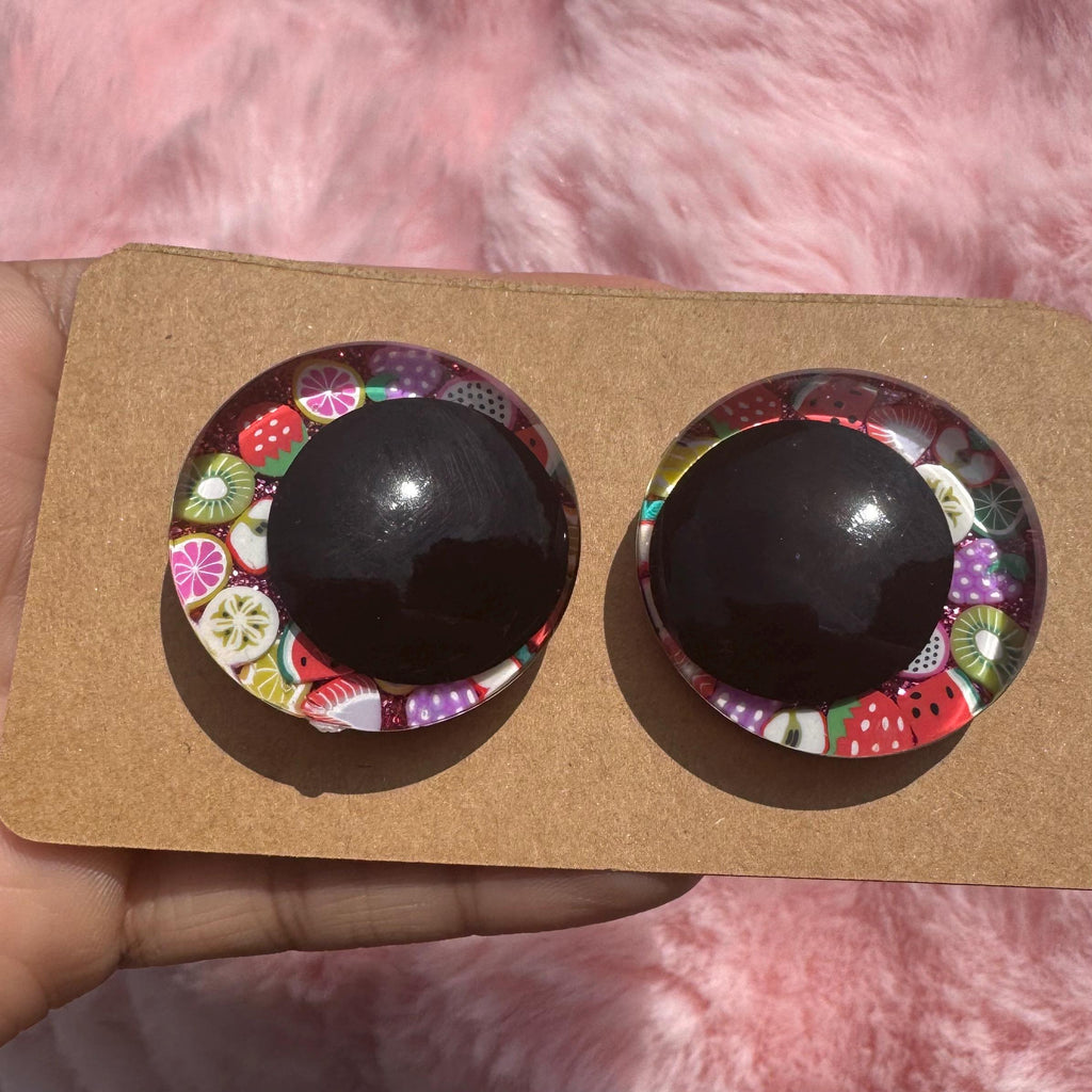 Fruit Ninja - Hand Painted Safety Eyes: Amigurumi Crochet Tools (20-40mm, Black/Red/White Pupil)