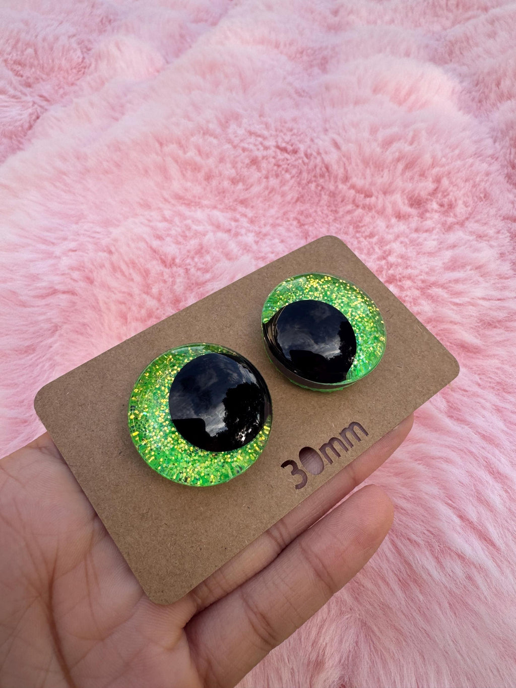 Slimer Hand-Painted Safety Eyes - Amigurumi Crochet (20-40mm)