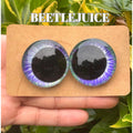 Beetle Hand Painted Safety Eyes: Amigurumi Crochet Tools (25-40mm, Black/Red/White Pupil)
