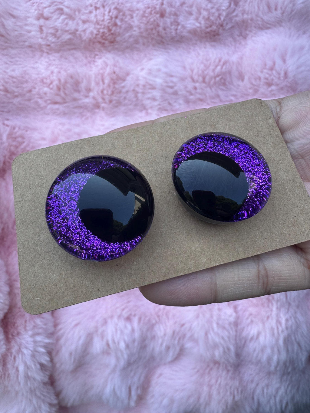 Purple Hand-Painted Safety Eyes - Amigurumi Crochet (18-40mm)