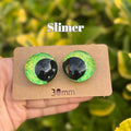 Slimer Hand-Painted Safety Eyes - Amigurumi Crochet (20-40mm)