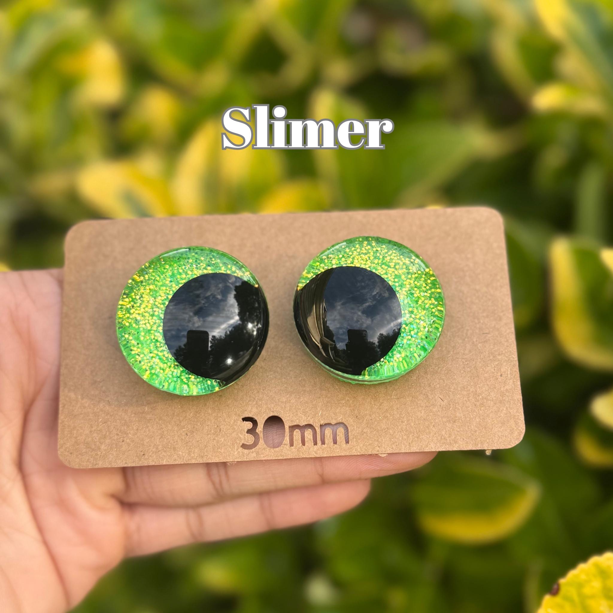 Slimer Hand-Painted Safety Eyes - Amigurumi Crochet (20-40mm)