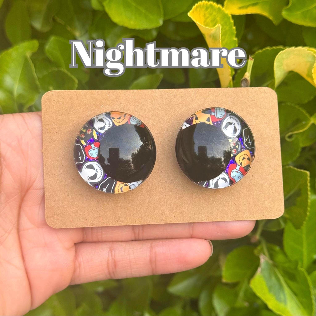 Nightmare Hand Painted Safety Eyes: Amigurumi Crochet Tools (25-40mm, Black/Red/White Pupil)