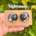 Nightmare Hand Painted Safety Eyes: Amigurumi Crochet Tools (25-40mm, Black/Red/White Pupil)