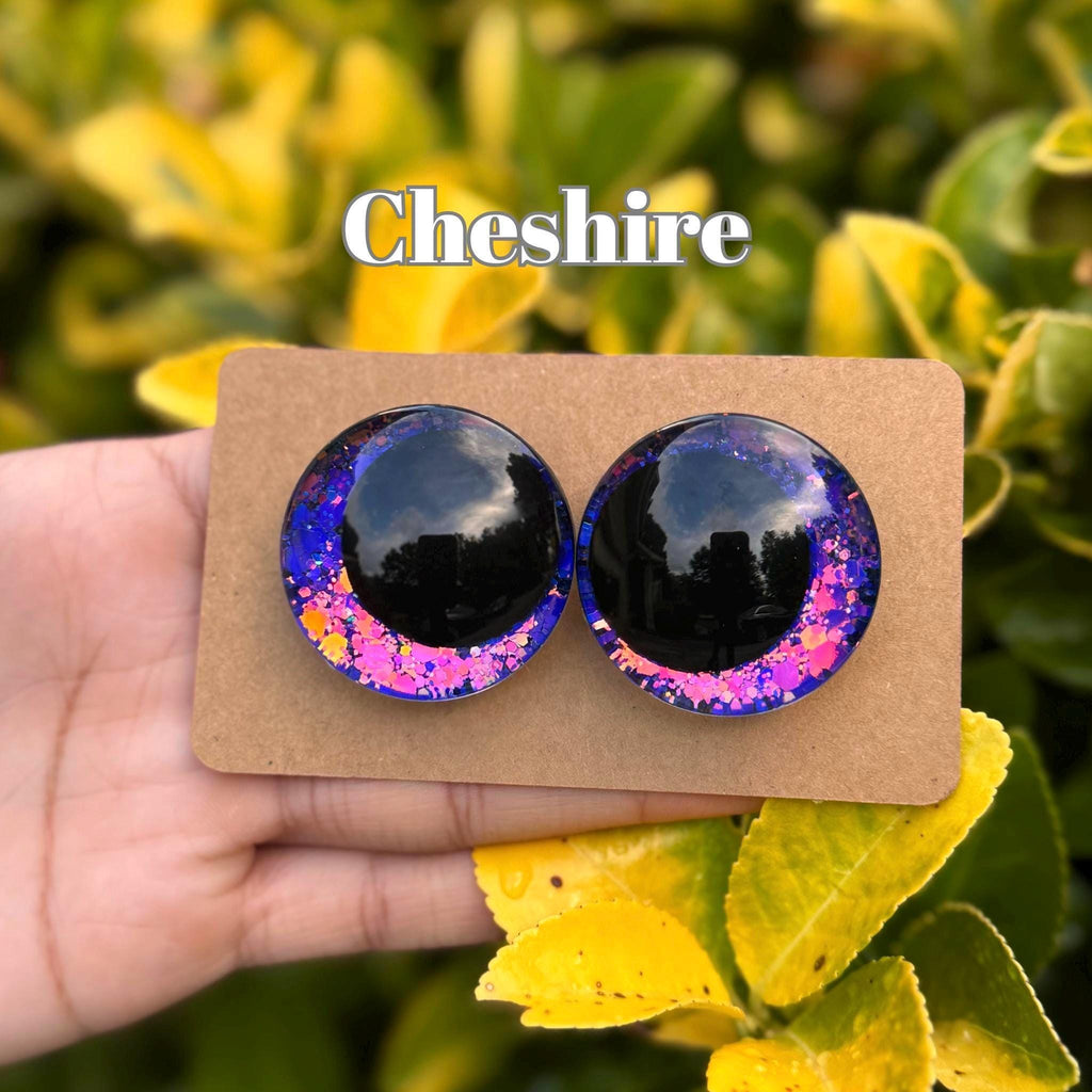 Cheshire Hand-Painted Safety Eyes - Amigurumi Crochet (20-40mm)