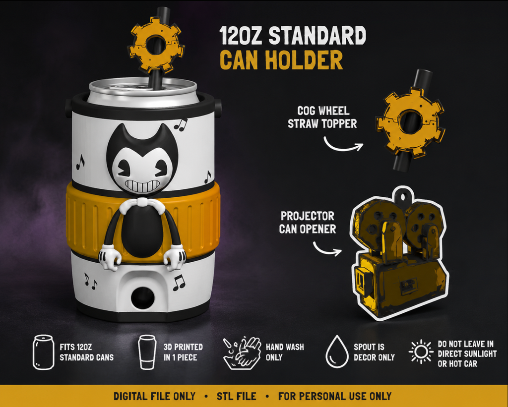 Bend Man 12oz Standard Can Holder Digital File