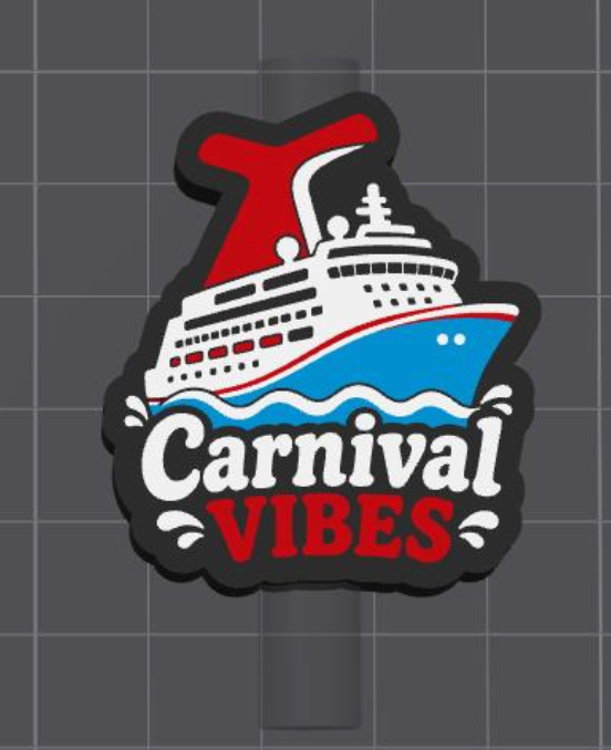 Carnival Vibes Straw Topper Digital File
