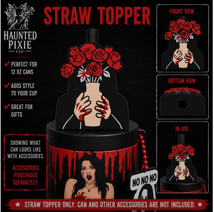 Nikki Flowers Straw Topper Digital File