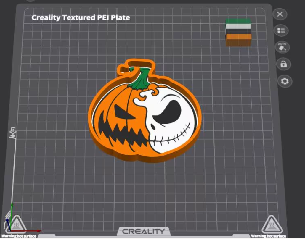 Pumpkin Skull Trinket Tray Digital File