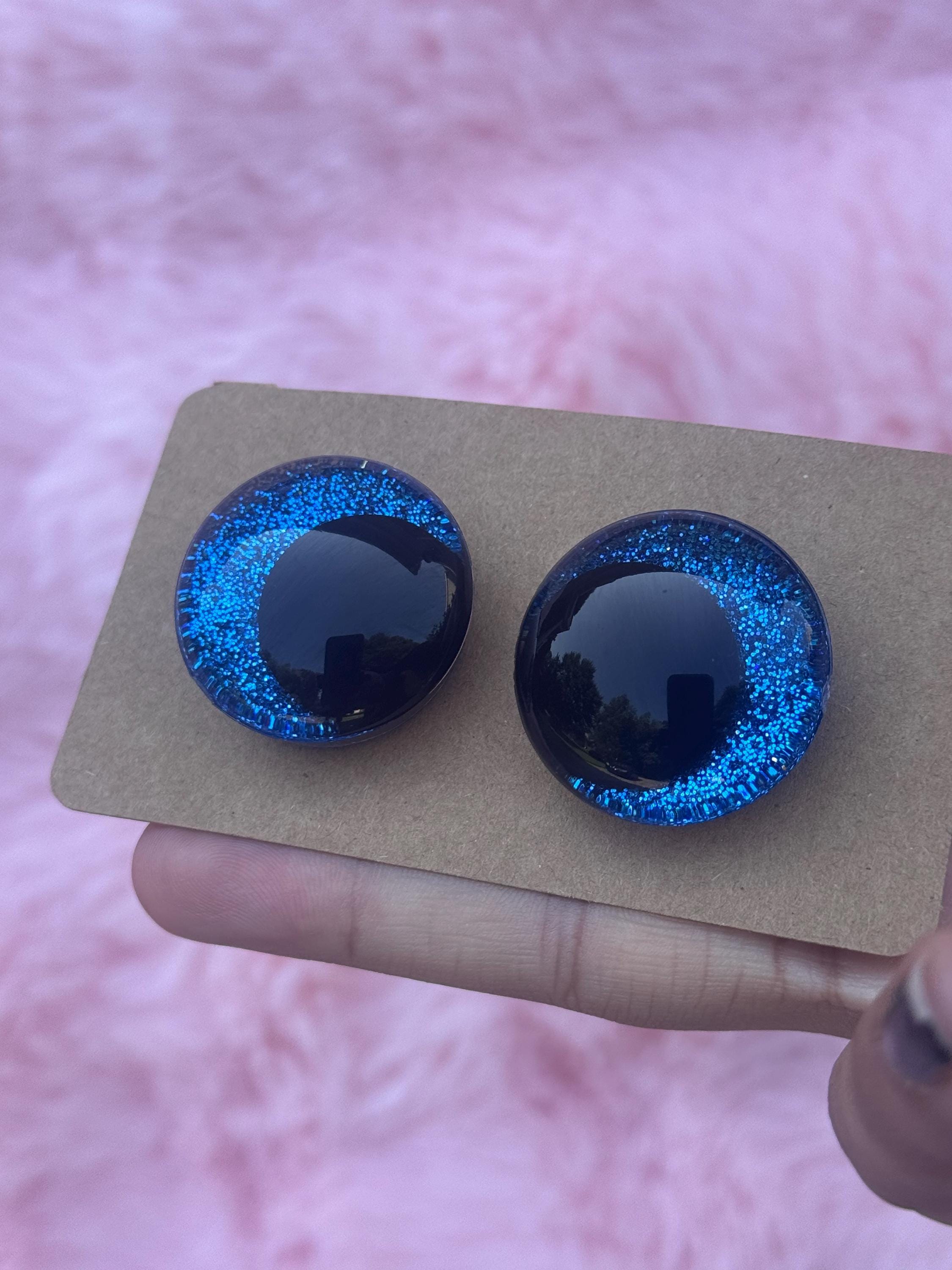 Blue Hand-Painted Safety Eyes - Amigurumi Crochet (18-40mm)