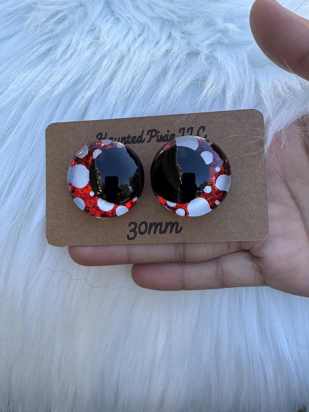 Death Shrooms Hand-Painted Safety Eyes - Amigurumi Crochet (20-40mm)