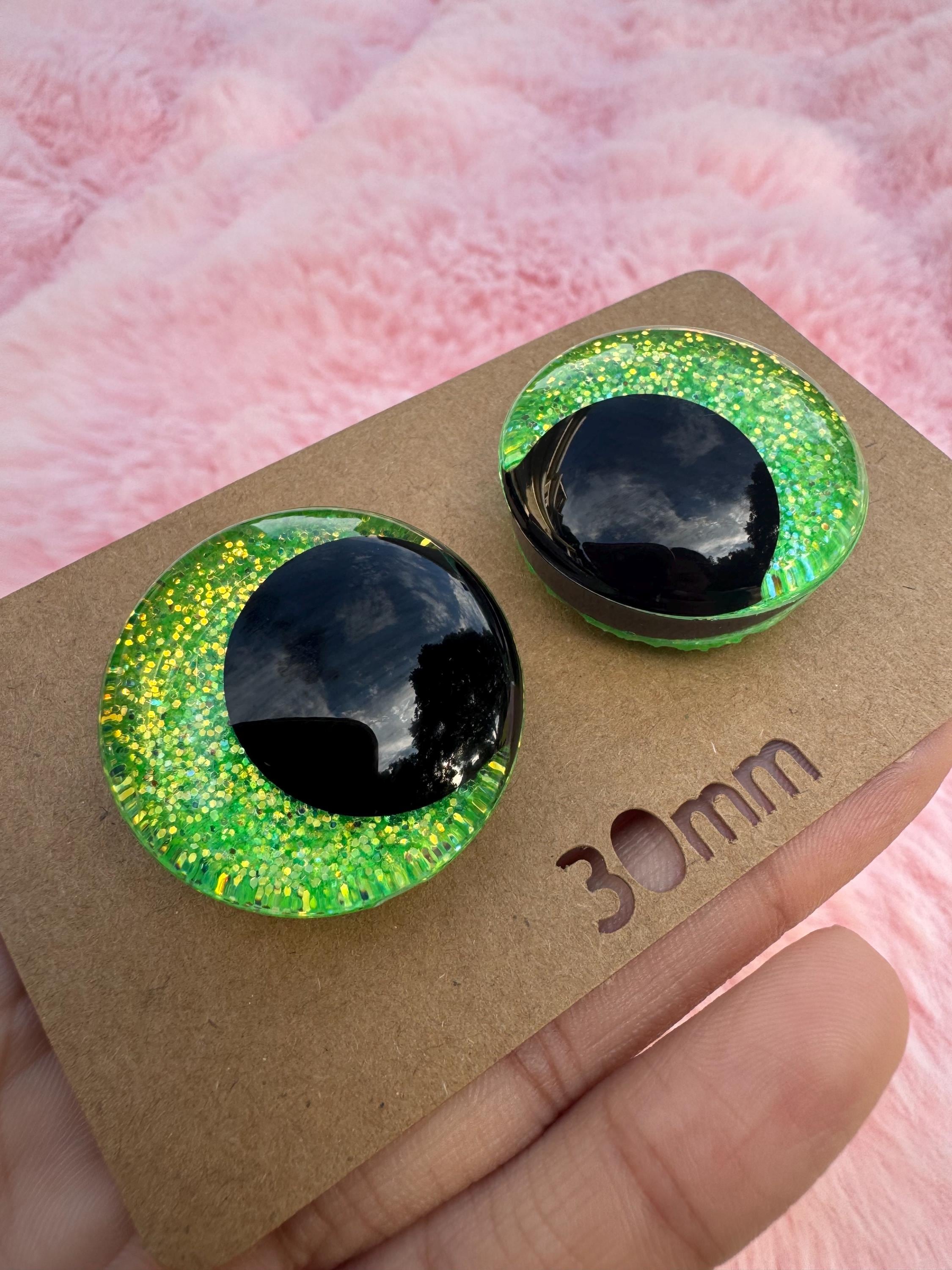 Slimer Hand-Painted Safety Eyes - Amigurumi Crochet (20-40mm)