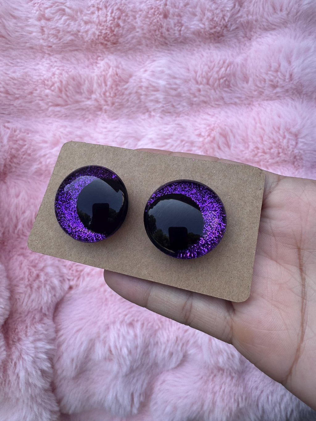 Purple Hand-Painted Safety Eyes - Amigurumi Crochet (18-40mm)