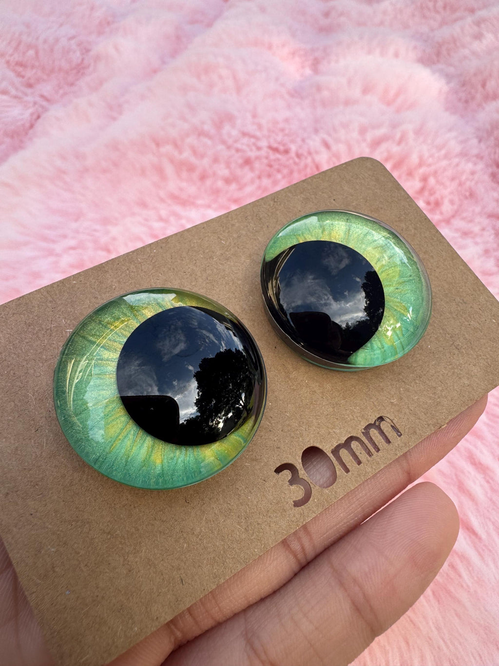 Night Furious Hand-Painted Safety Eyes - Amigurumi Crochet (20-40mm)
