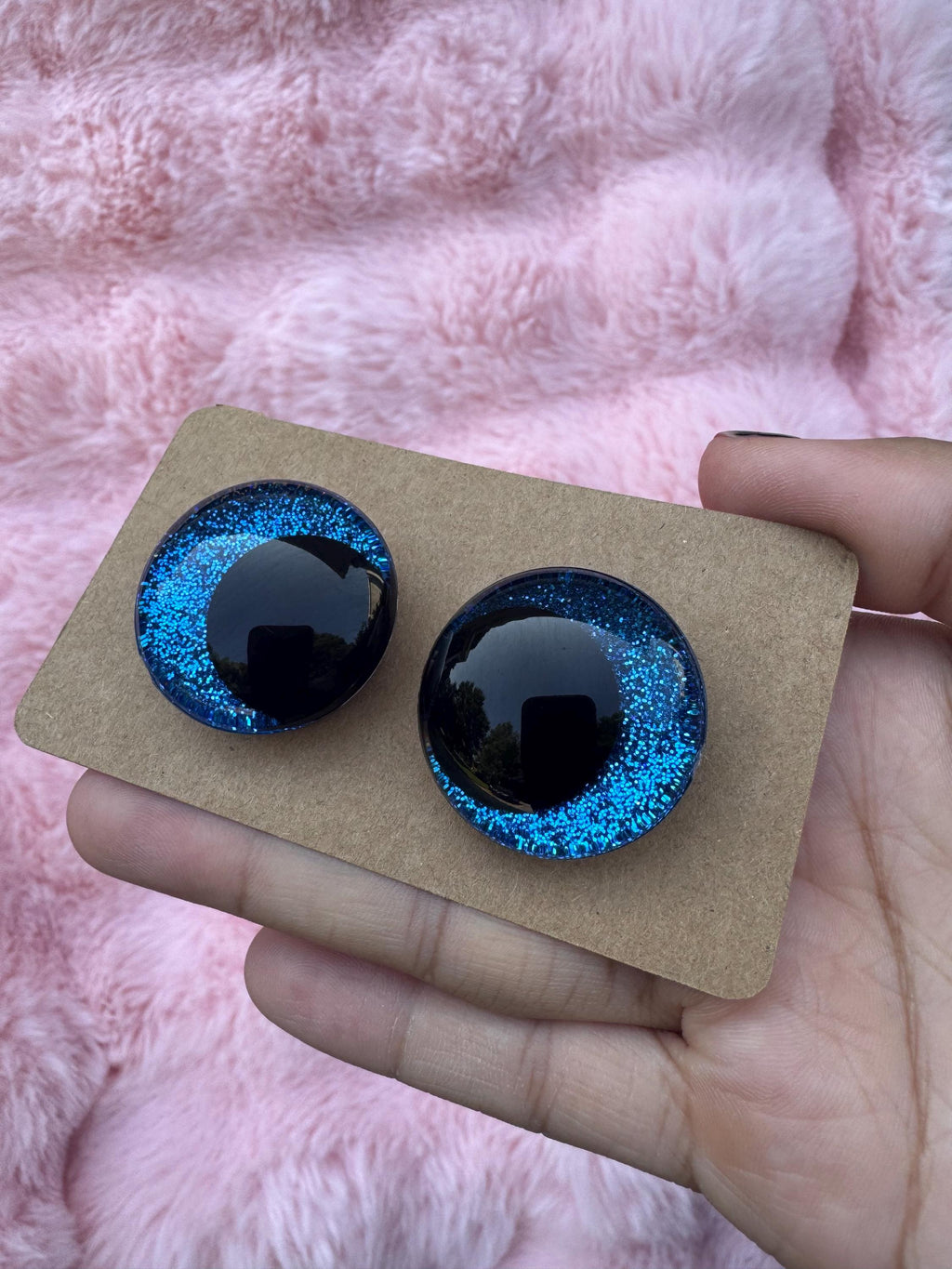Blue Hand-Painted Safety Eyes - Amigurumi Crochet (18-40mm)