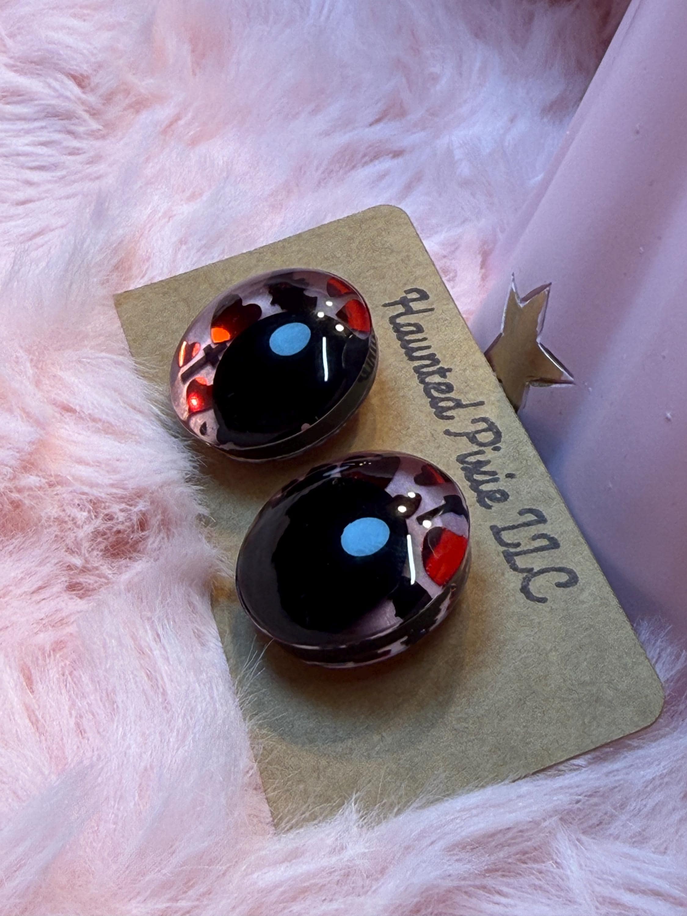 Goth Love Hand-Painted Safety Eyes - Amigurumi Crochet (25-40mm)