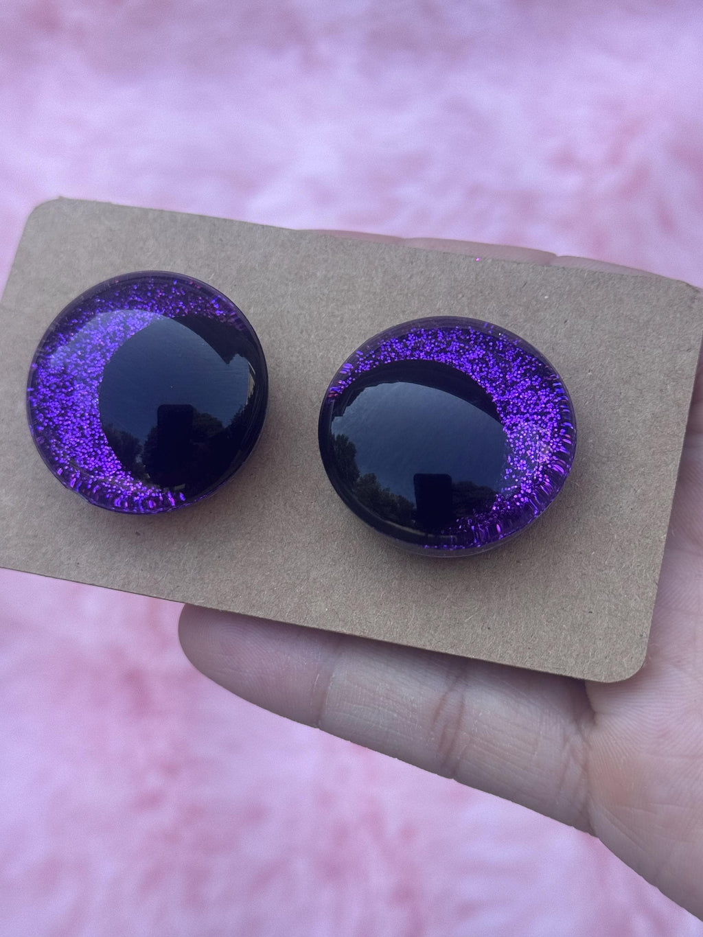Purple Hand-Painted Safety Eyes - Amigurumi Crochet (18-40mm)