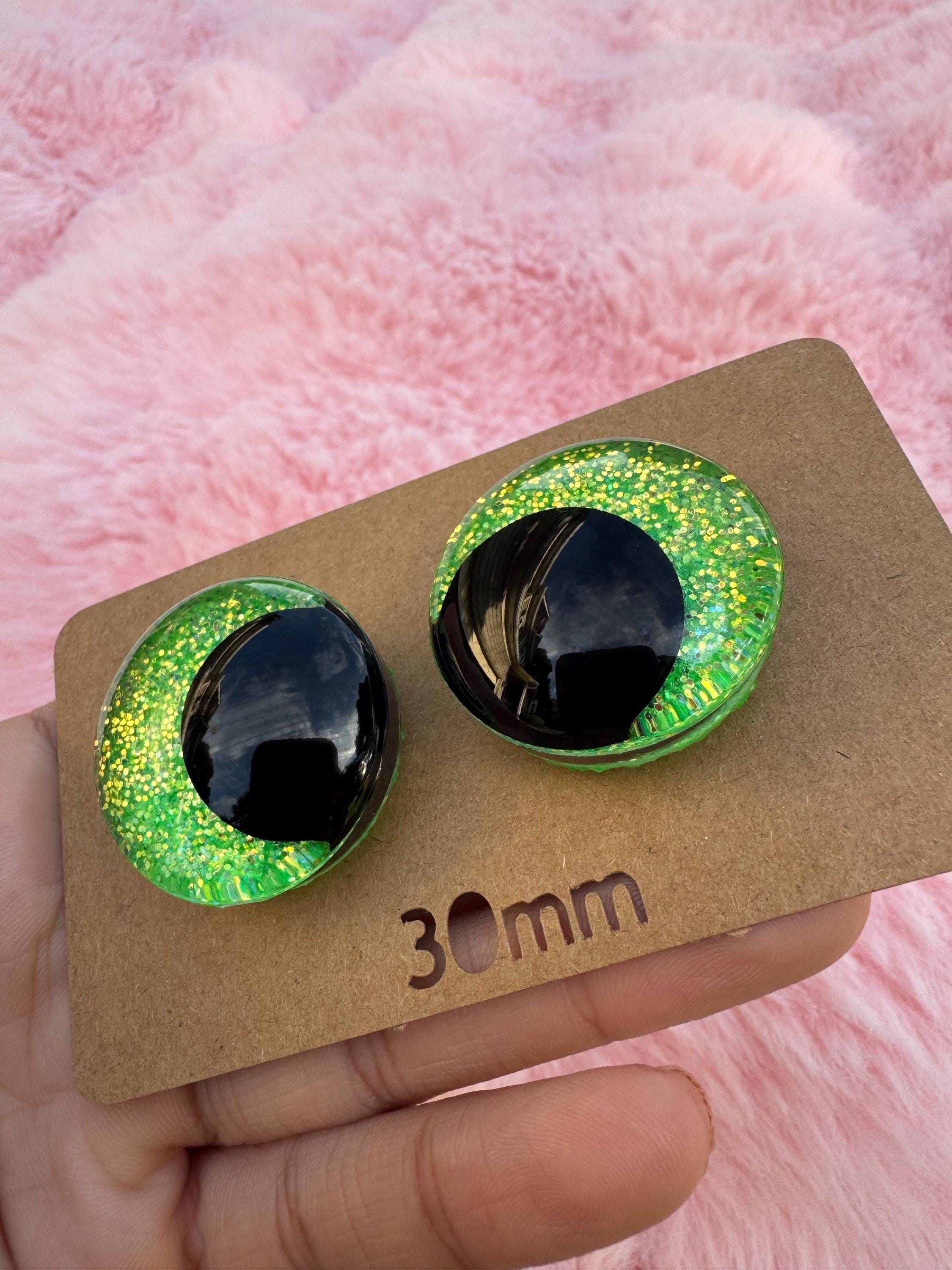 Slimer Hand-Painted Safety Eyes - Amigurumi Crochet (20-40mm)