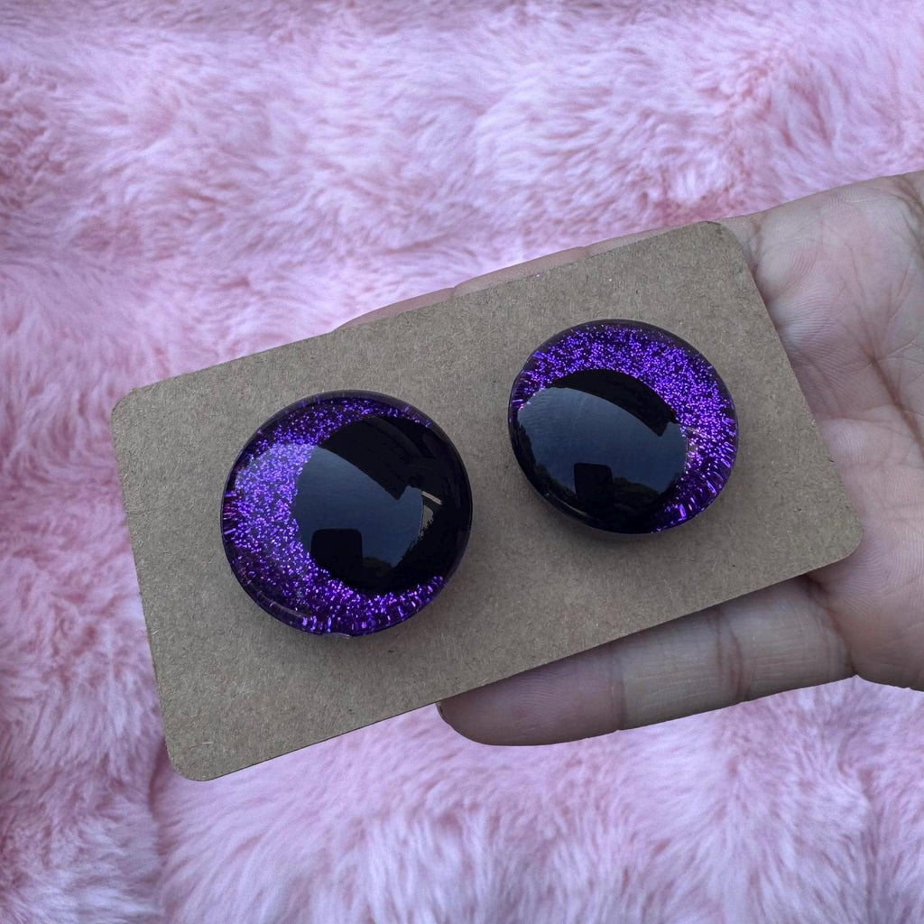 Purple Hand-Painted Safety Eyes - Amigurumi Crochet (18-40mm)
