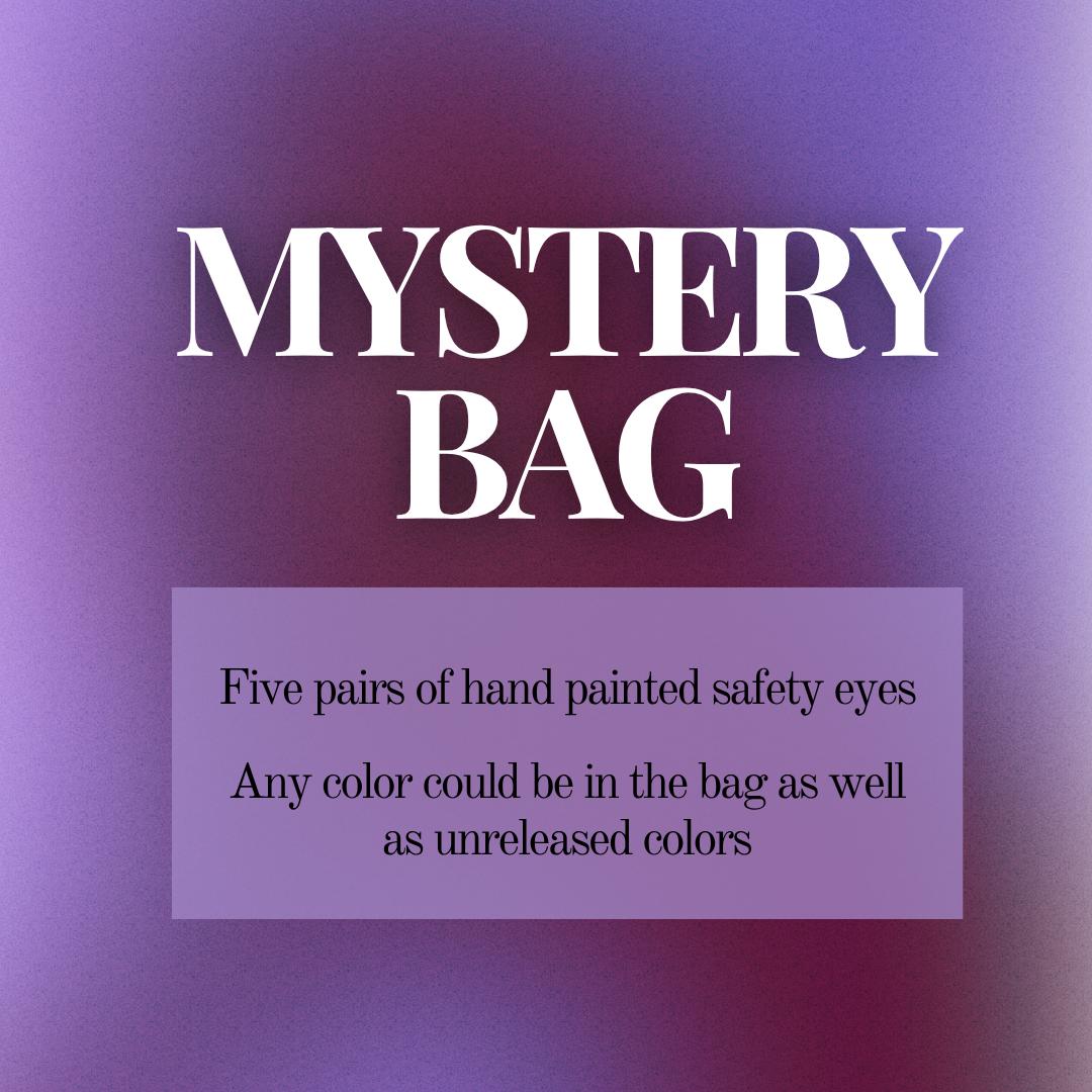 Mystery Bag Hand-Painted Safety Eyes - Amigurumi Crochet (5 Pack, 20-40mm)