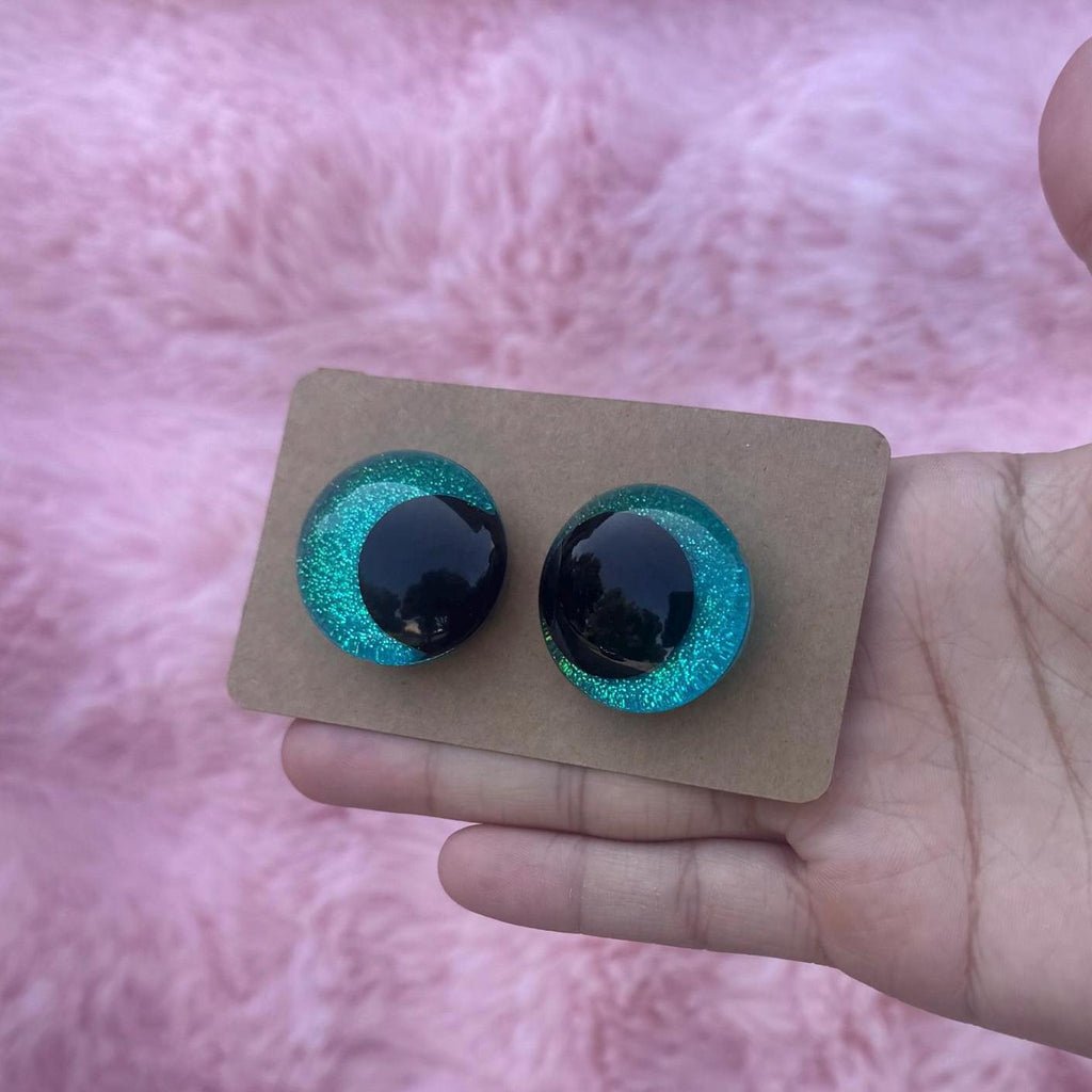 Green Hand-Painted Safety Eyes - Amigurumi Crochet (18-40mm)