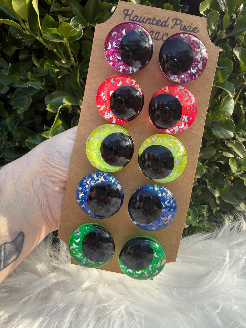 Neon Sky 5 Pk Collection- Hand Painted Safety Eyes: Amigurumi Crochet Tools (20-40mm)