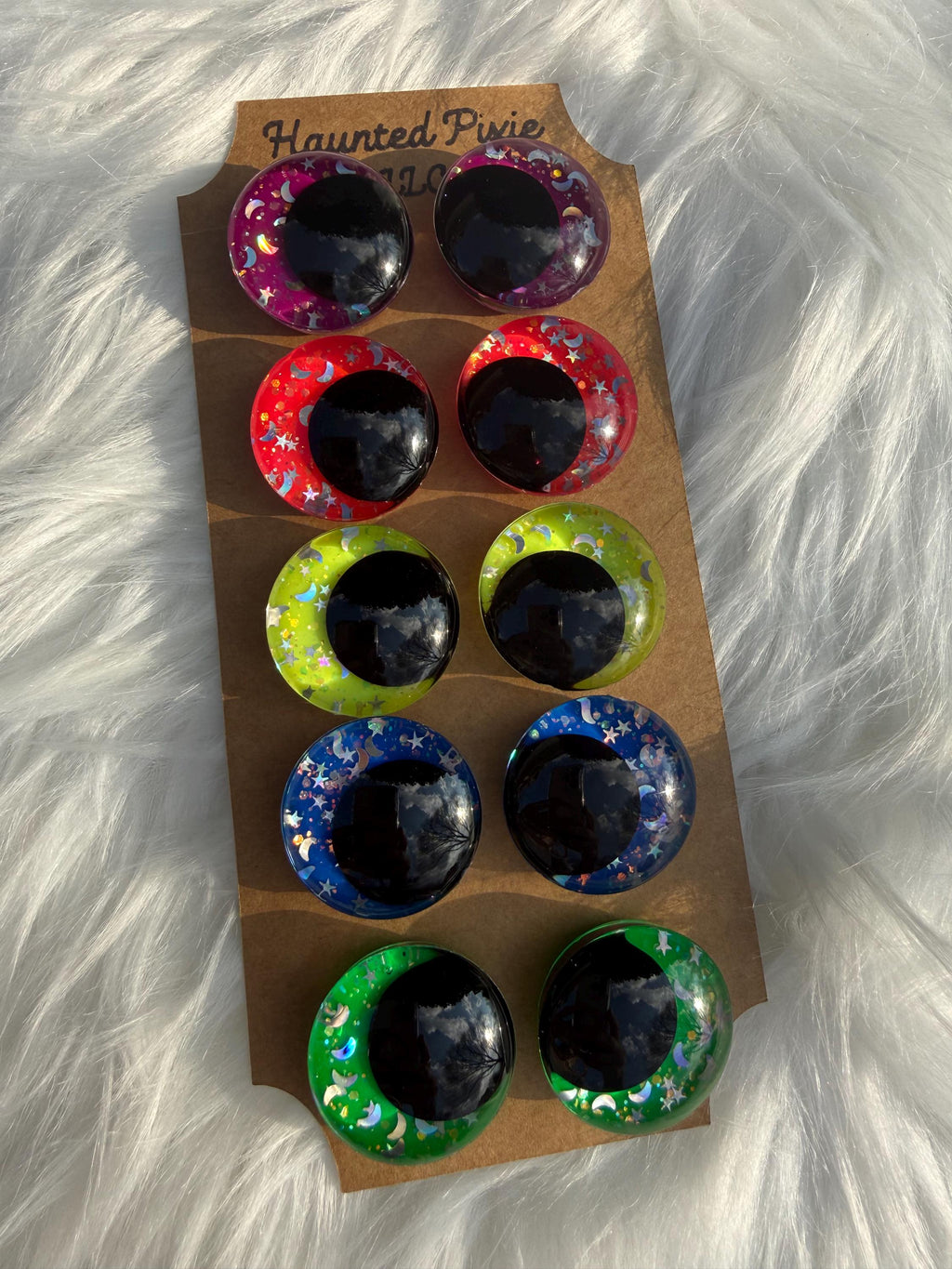 Neon Sky 5 Pk Collection- Hand Painted Safety Eyes: Amigurumi Crochet Tools (20-40mm)
