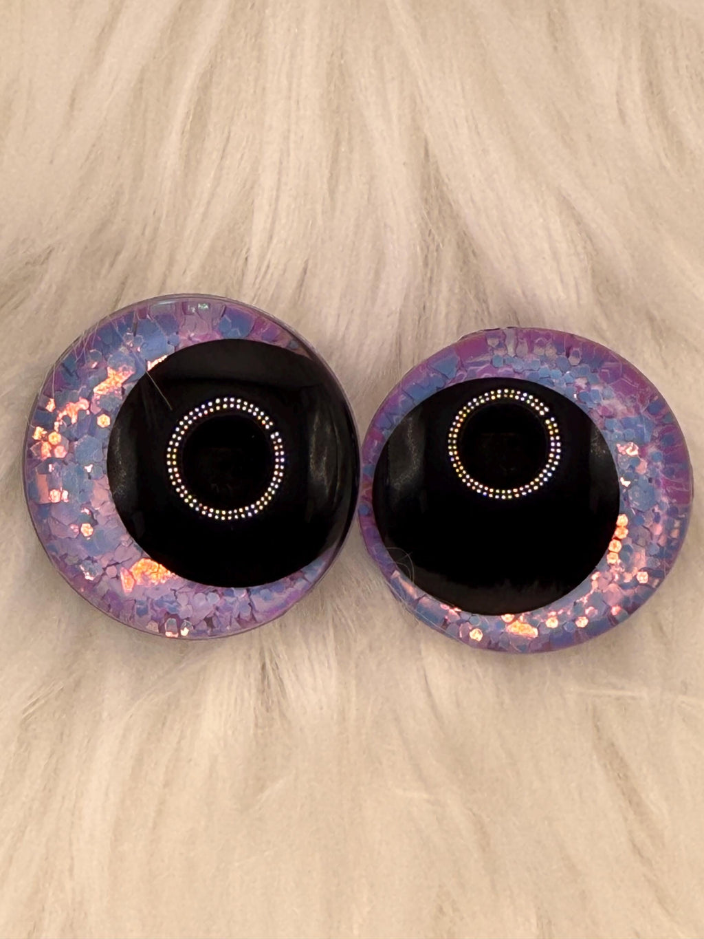 Purple Haze - Hand Painted Safety Eyes: Amigurumi Crochet Tools (20-40mm, Black/Red/White Pupil)