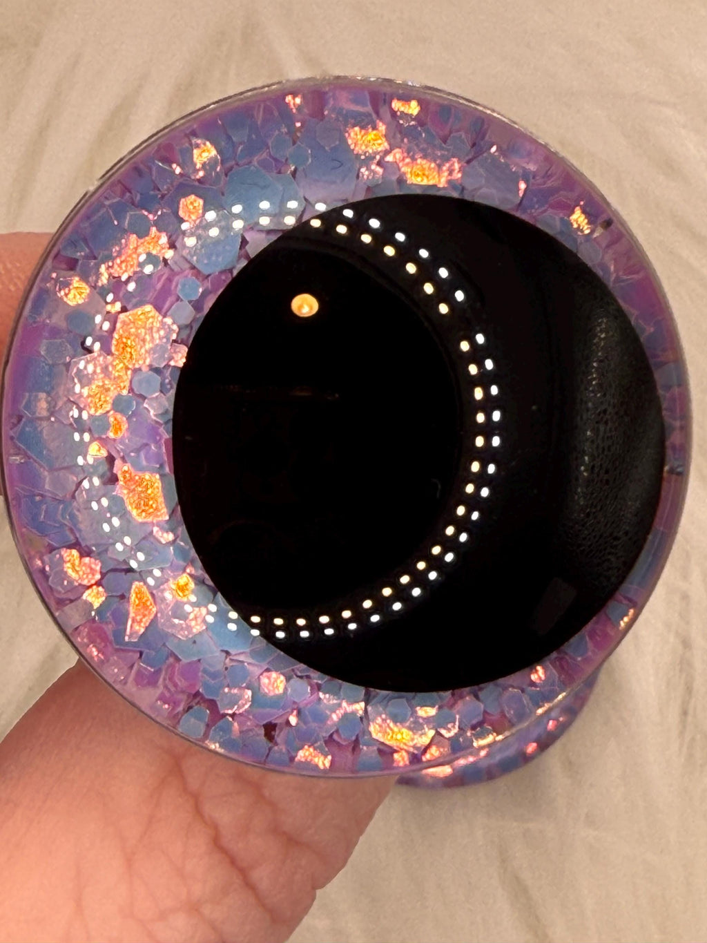 Purple Haze - Hand Painted Safety Eyes: Amigurumi Crochet Tools (20-40mm, Black/Red/White Pupil)
