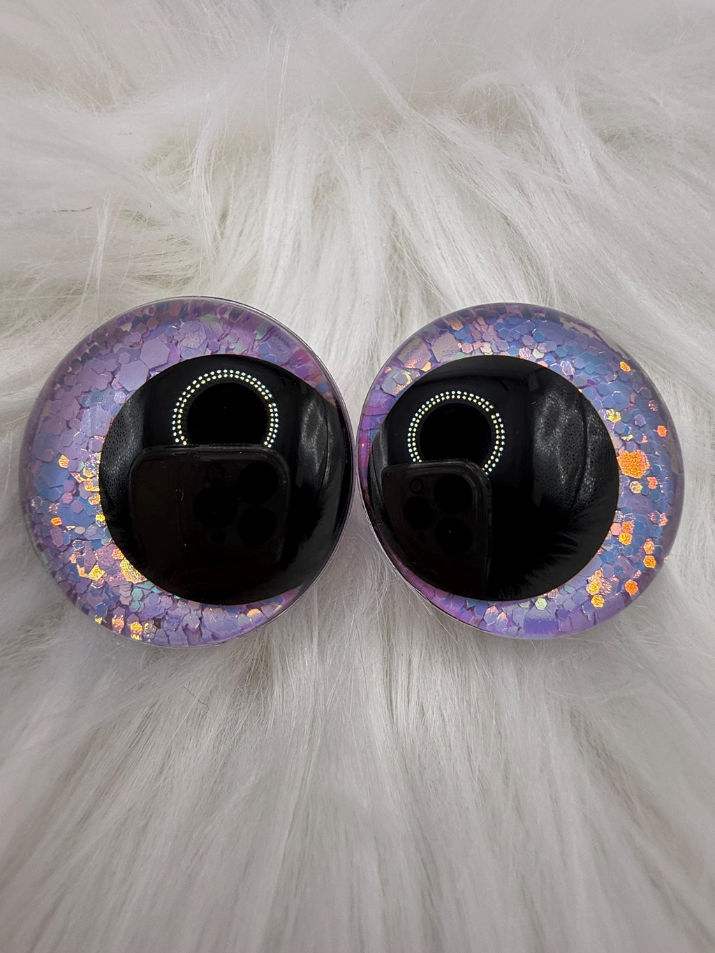 Purple Haze - Hand Painted Safety Eyes: Amigurumi Crochet Tools (20-40mm, Black/Red/White Pupil)