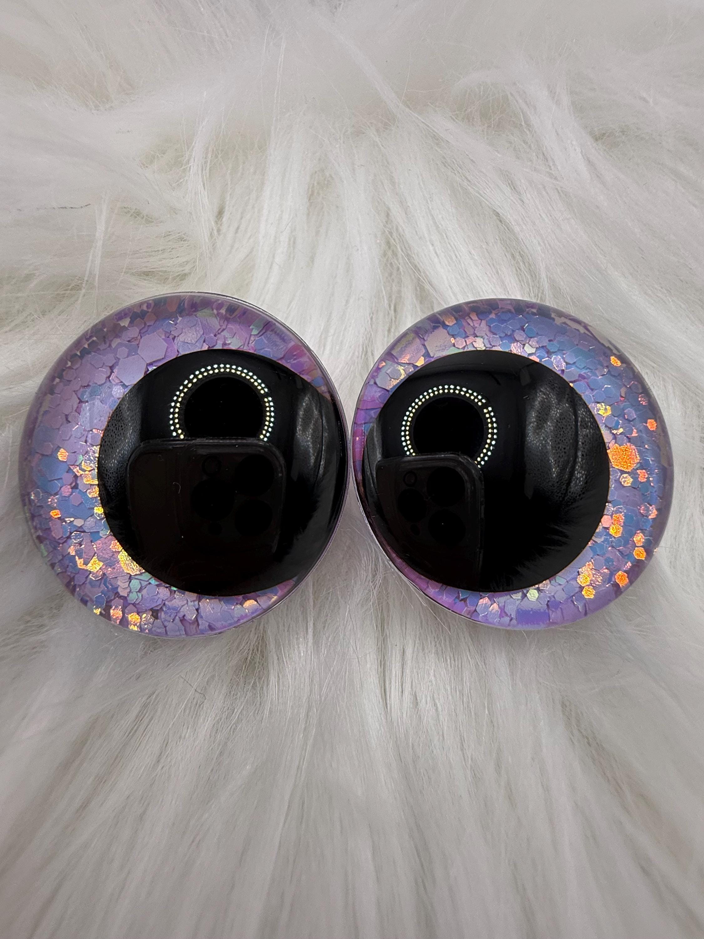 Purple Haze - Hand Painted Safety Eyes: Amigurumi Crochet Tools (20-40mm, Black/Red/White Pupil)