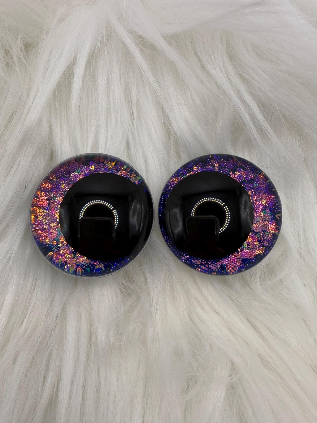 Toxic Stardust - Hand Painted Safety Eyes: Amigurumi Crochet Tools (20-40mm, Black/Red/White Pupil)