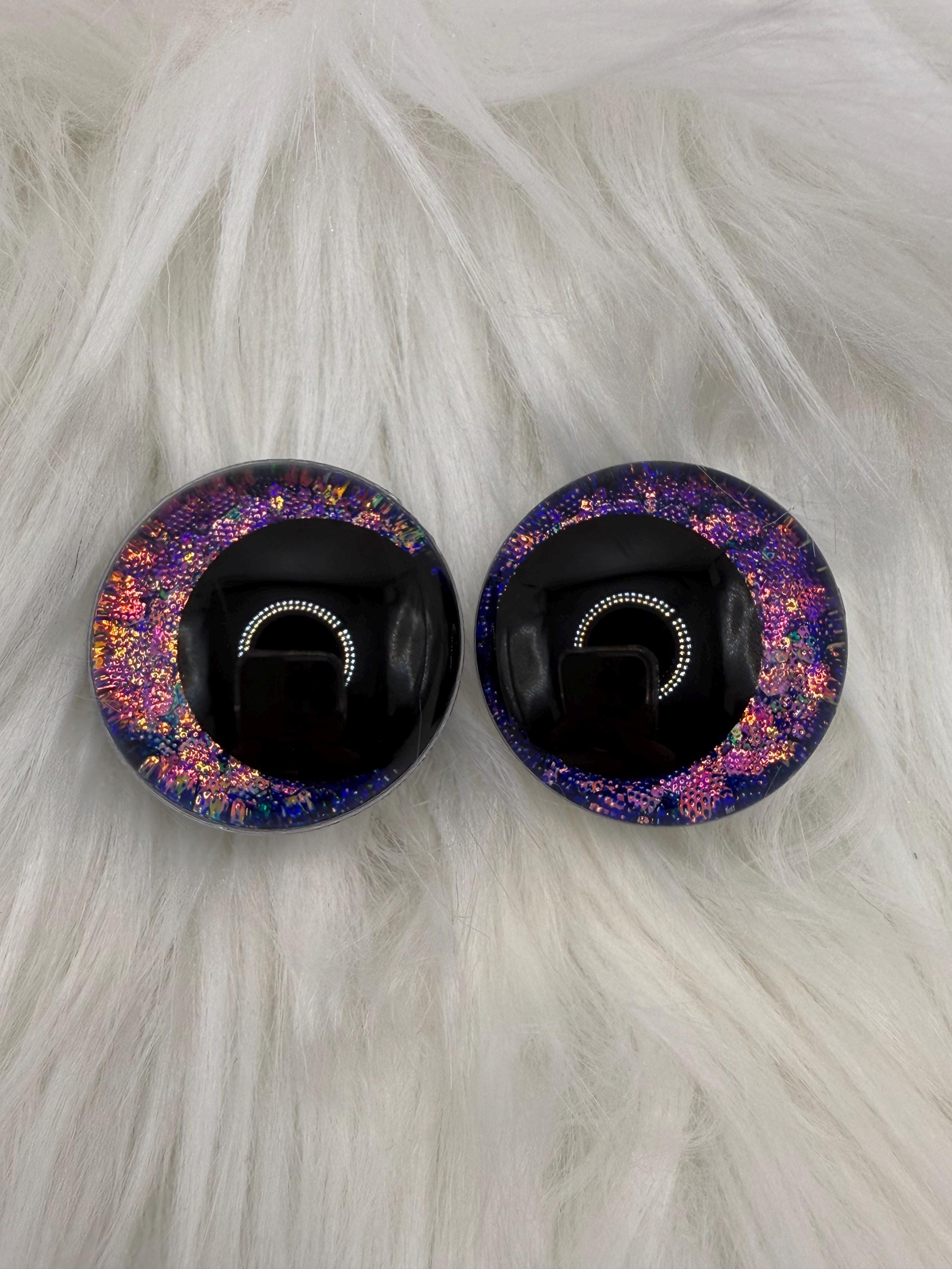 Toxic Stardust - Hand Painted Safety Eyes: Amigurumi Crochet Tools (20-40mm, Black/Red/White Pupil)