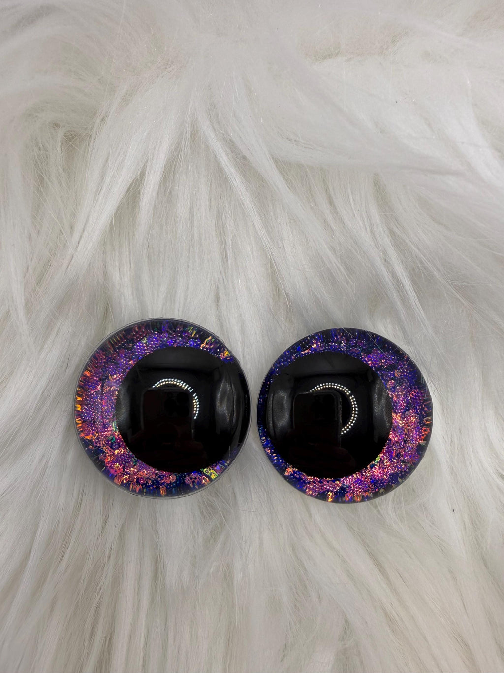 Toxic Stardust - Hand Painted Safety Eyes: Amigurumi Crochet Tools (20-40mm, Black/Red/White Pupil)