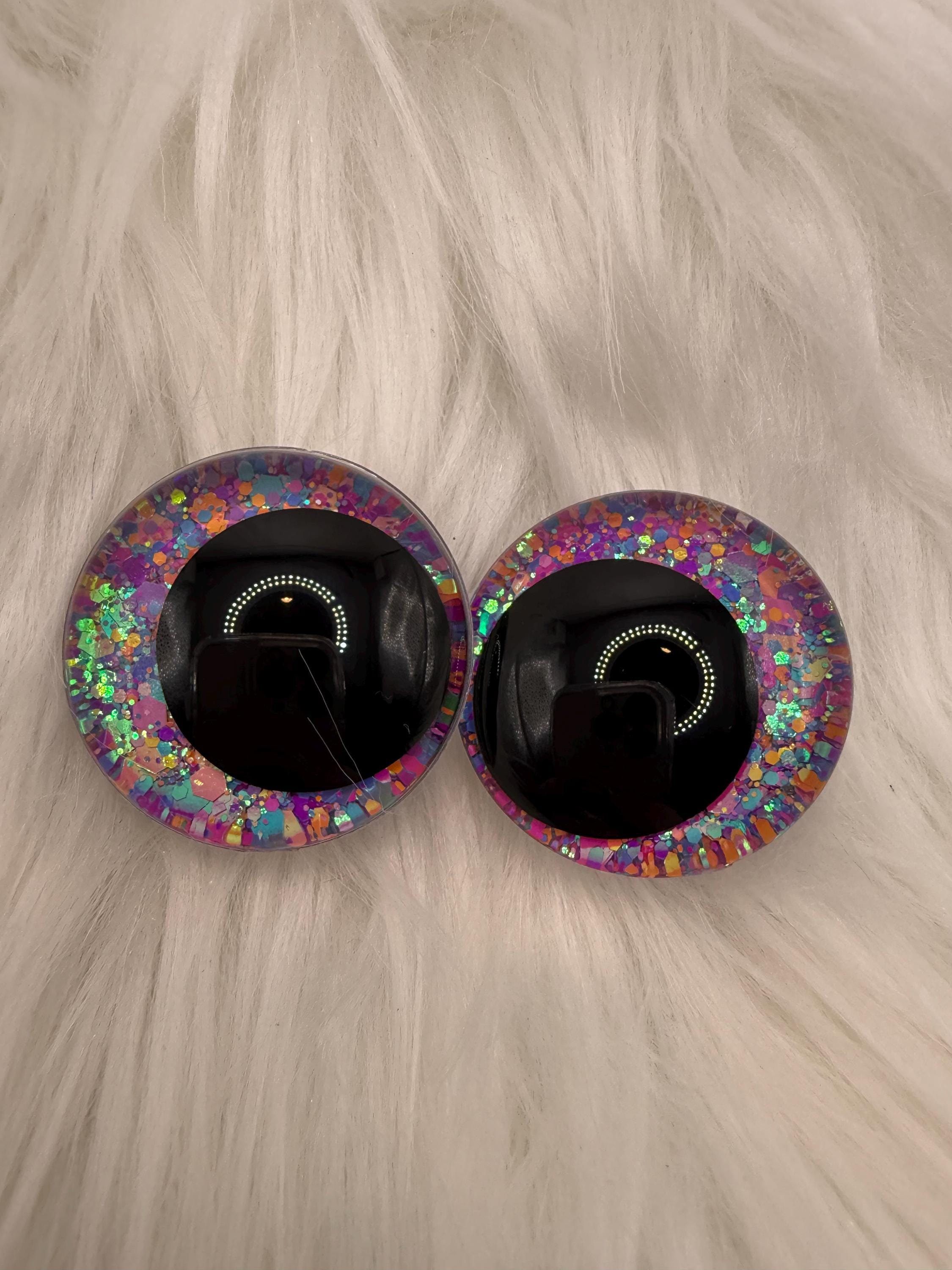 Jawbreaker - Hand Painted Safety Eyes: Amigurumi Crochet Tools (20-40mm, Black/Red/White Pupil)