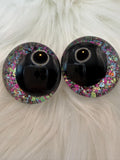 Chaos - Hand Painted Safety Eyes: Amigurumi Crochet Tools (20-40mm, Black/Red/White Pupil)
