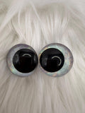 Into The Fog - Hand Painted Safety Eyes: Amigurumi Crochet Tools (20-40mm, Black/Red/White Pupil)