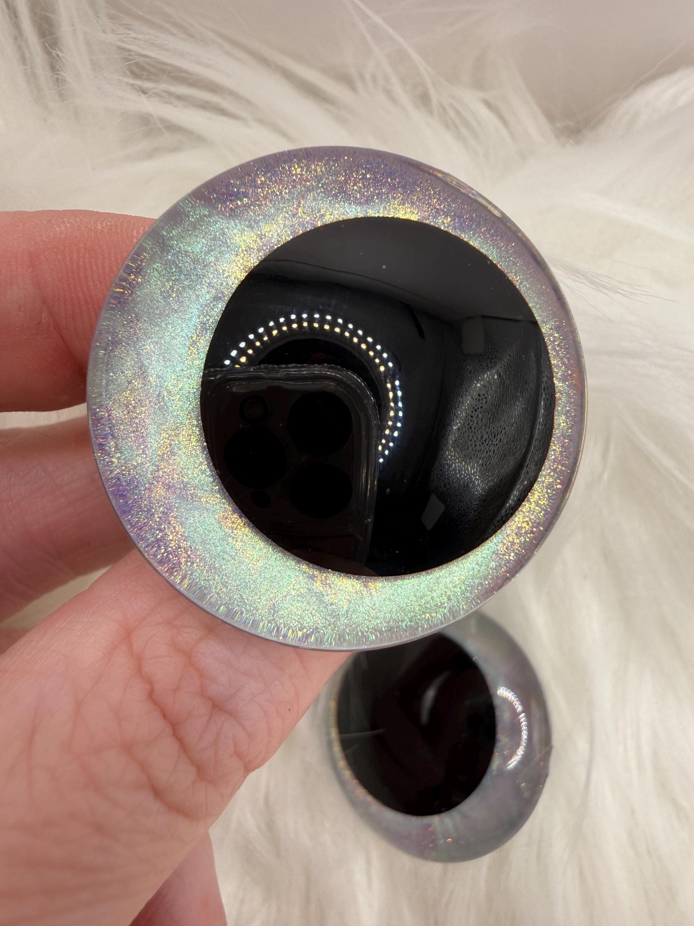 Into The Fog - Hand Painted Safety Eyes: Amigurumi Crochet Tools (20-40mm, Black/Red/White Pupil)