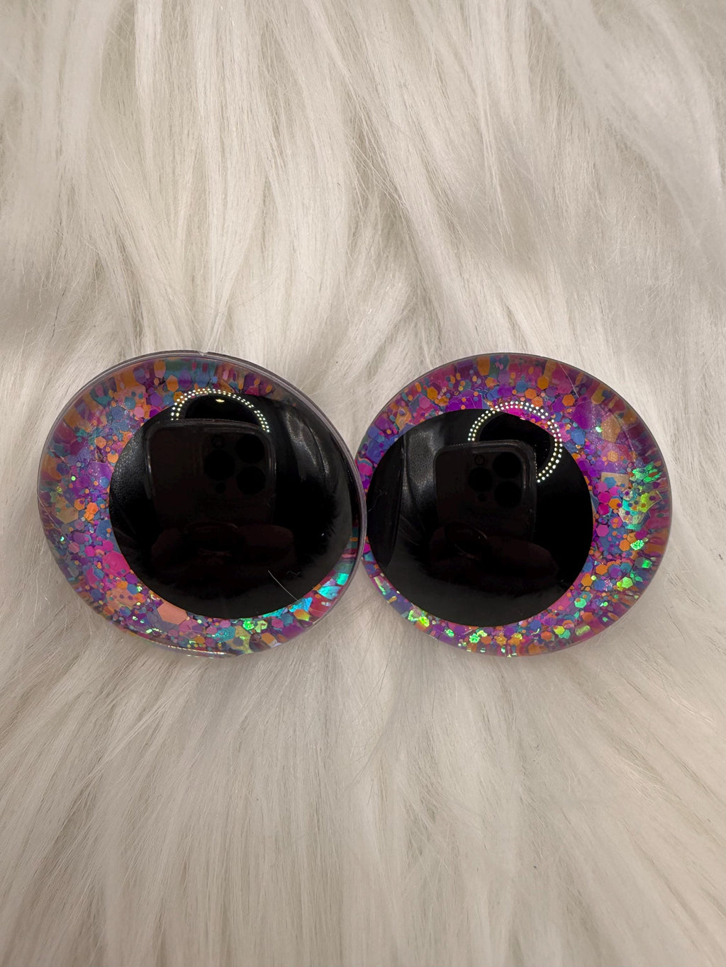 Jawbreaker - Hand Painted Safety Eyes: Amigurumi Crochet Tools (20-40mm, Black/Red/White Pupil)